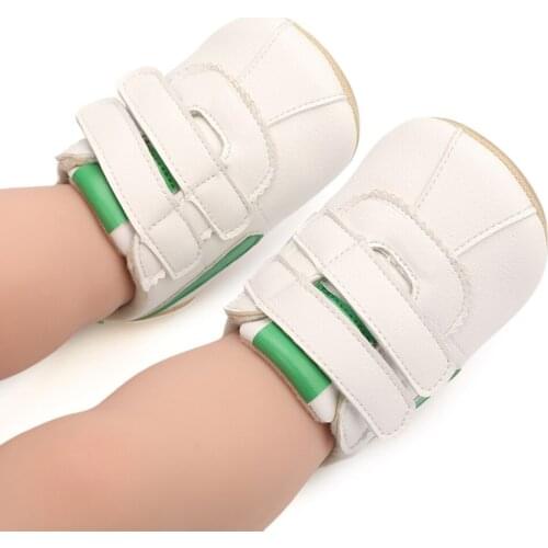 Newborn Baby Boys Girls Leather Sneakers Soft Rubber Sole Infant Anti-Slip Toddler Wedding Shoes 2021