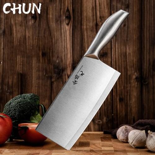CHUN Stainless Steel Chinese Cleaver Slicing Kitchen Knife Chef Nikiri Knives Fish Meat Vegetables Cutlery Cooking Slicing Tools