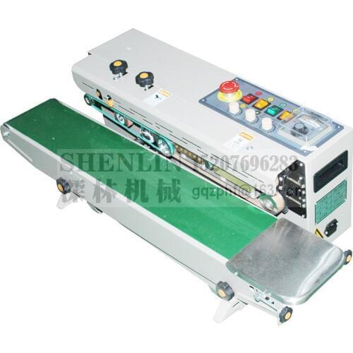 FR1000II Continuneous sealing machine automatic film sealing machine plastic bag sealer aluminum foil package sealer equipment