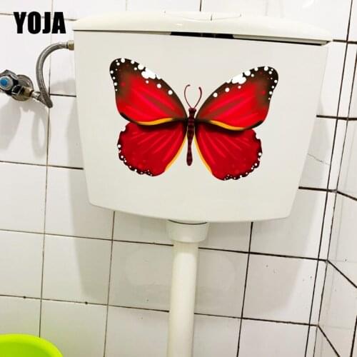 YOJA 23.7X16.4CM Gorgeous Butterfly Kids Rooms Wall Sticker Home Bathroom Toilet Decoration T1-2137