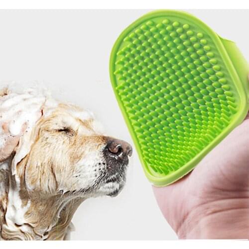 News Pet Dog Cat Bath Brush Comb Rubber Glove Hair Fur Grooming Massaging Kitchen Cleaning Gloves pets Silicone Washing Glove