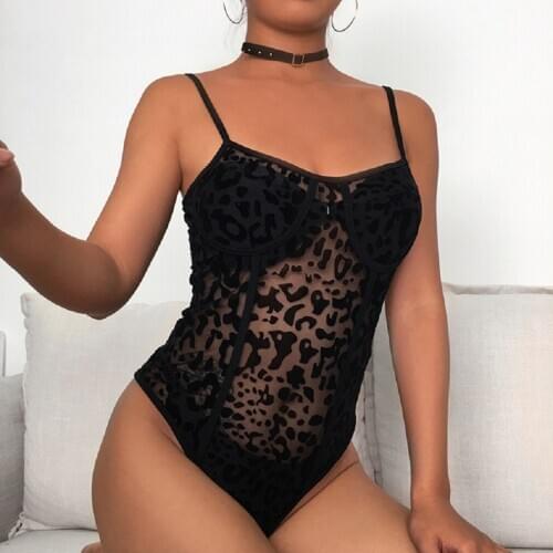 New Ladies Floral Lingerie Bodysuit Sexy Women Lace Lingeries Exotic Apparel Teddies Nightwear Sleepwear Bodysuits