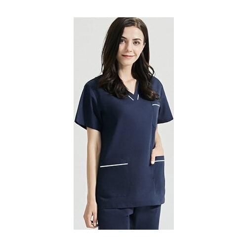 Hand-washing clothes female doctor surgical gown surgical operating room beauty salon overalls dentist short-sleeved unisex