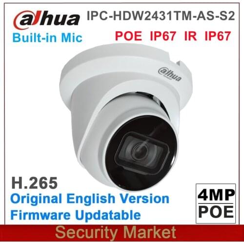 Original dahua 6MP POE Dome network Camera IPC-HDW4631C-A replace IPC-HDW4431C-A CCTV IP camera with IR 50m support Buit-in Mic