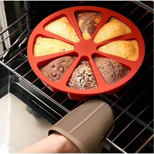 8 Cavity Silicone Cake Mold DIY Cupcake Oven Bread Pizza Bakeware Cake Mould Fondant Baking Pastry Scone Pans Tools