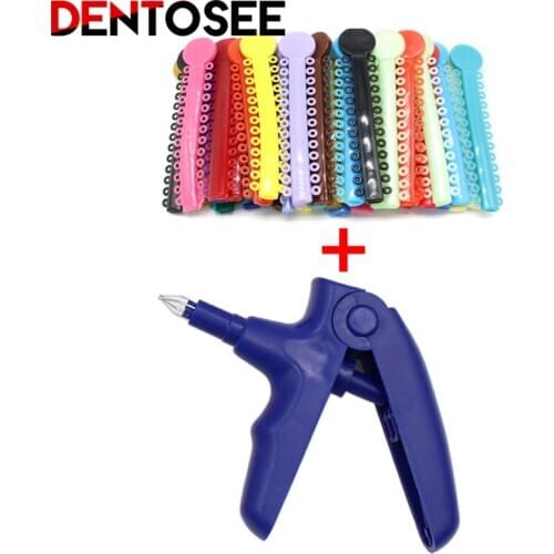 Dental Orthodontic Ligature Ties and Orthodontic Ligature Gun Dispenser, Teeth Orthodontic Ligature Ring