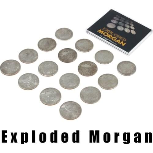 Exploded Morgan Magic Tricks Multiply Coin Appearing Disappearing Magia Magician Stage Accessories Illusion Props Gimmick,props