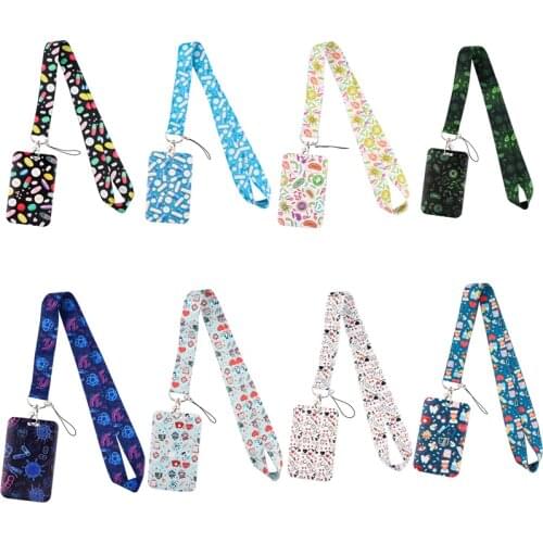 YA357 1PC Doctor Theme Lanyard badge ID Card Holder Neck Strap Clip Mobile Phone Neck Straps Cute For Doctor Nurse