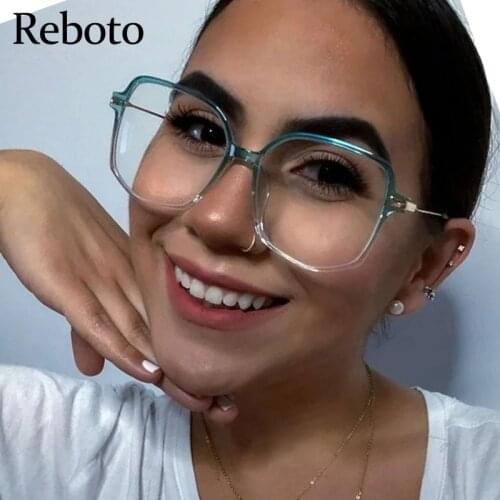 Women Glasses Frame Optical 2021 Fashion Transparent Green Blue Light Vintage Clear Lens Eyeglasses spectacle frames woman