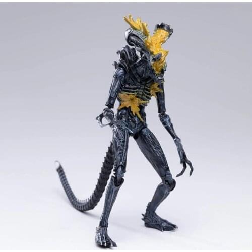 1/18 Hiya Toys LA0072 Alien Warrior Predator Shooting Head Explosion 12cm Soldier Action Figure