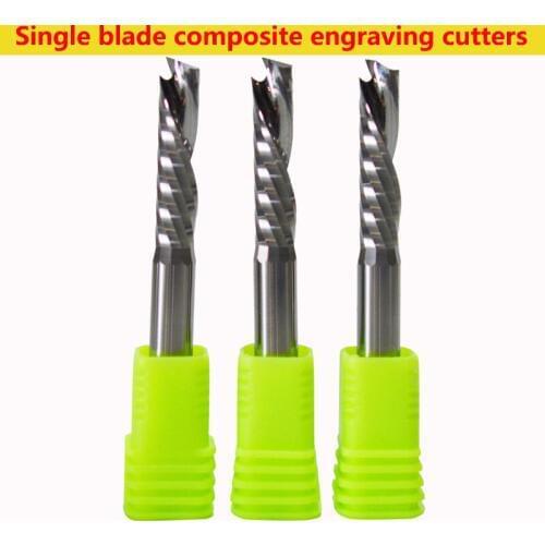 1pcs 6mm router bit Single blade composite particleboard edge milling cutters wooden solid composite engraving machine mill