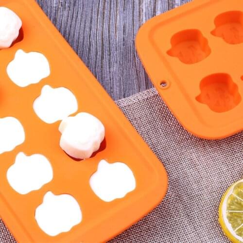 3D three-dimensional Halloween silicone 10 continuous mold pumpkin shape skillful mold diy baking cake