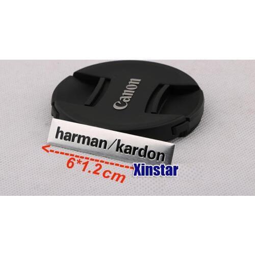 4pcs Aluminum harman kardon car speaker sticker for audi sline BMW M Benz Amg Toyota Cruze Subaru Ford skoda Volkswagen Opel