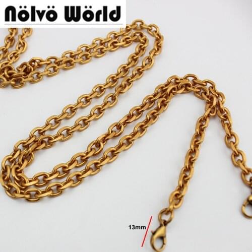 5pcs new fashion 7mm Antique Old Gold cable chain for high fashion handbag strap bag parts bag metal handles