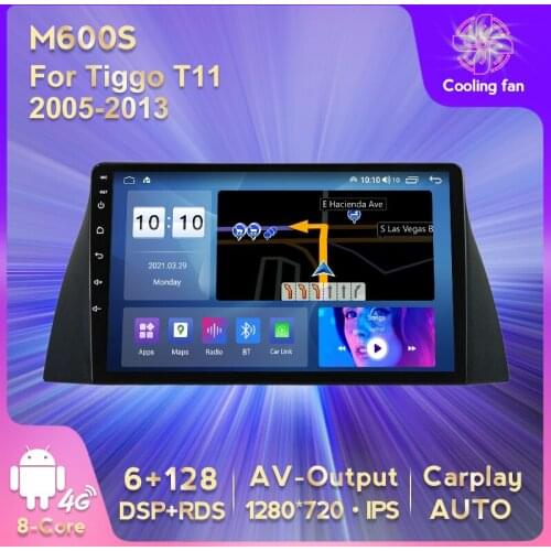 IPS HD 1280*720 Android 11 Car GPS Navigation DVD Multimedia Player for Chery Tiggo T11 2005-2013 BT Stereo Player Carplay AUTO