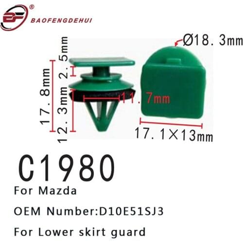 Car Positioning Buckle Auto Screw Clips For Mazda CX-3 MX-5 D10E51SJ3 Lower Skirt Guard Buckle