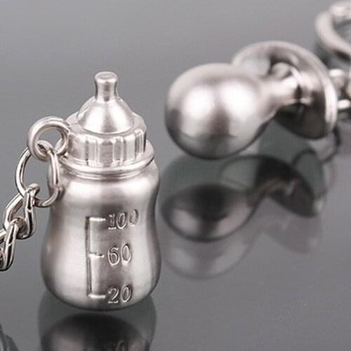 Free Shipping 12 pair Babys Bottle and Nipple Keychain Wedding Favors party accessories wedding favors baby shower souvenir
