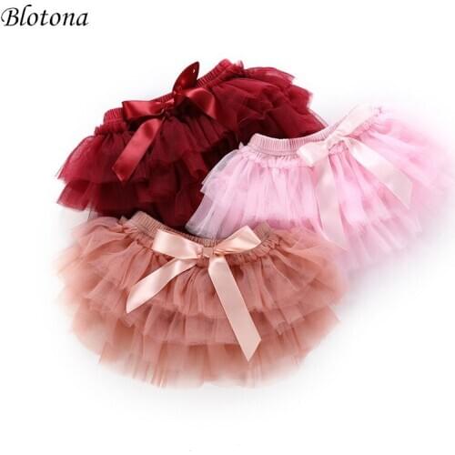 Blotona Toddler Baby Girls Layer Ballet Dance Pettiskirt Tutu Skirt Photo Props Support wholesale 0-24M