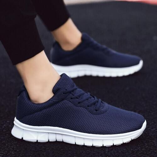 Large Size Summer Lightweight Running Shoes Men Sneakers Man Sport Shoes Sports Man Shoes Blue Basket Trainers Sneakrs Gym E-995