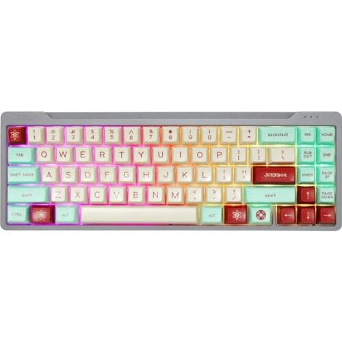 DOPOKEY 71 Mechanical Keyboard kit 71 key PCB CNC CASE hot swappable switch support lighting effects with RGB switch led type c