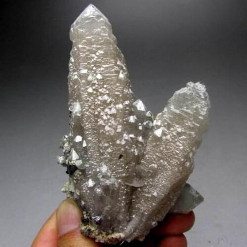 168g Elestial Skeletal Scepter Quartz Pointe - crystals and stones healing Mineral specimen Home Decor feng shui XX0710/17