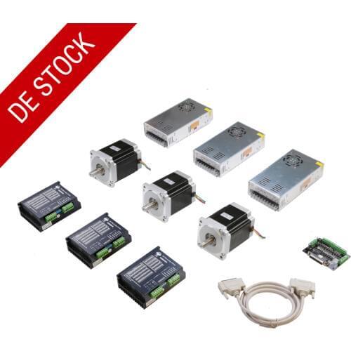 EU Free!CNC LONGS 3 Axis Nema 34 Stepper Motor 34HS1456B 5.6A 1232oz & Driver DM860A controller 7.8A 256Micro CNC ROuter kit