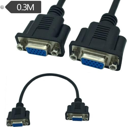 VGA HDTV/HD15 Female to Female Cable Can be mounted on a face plate 0.3m