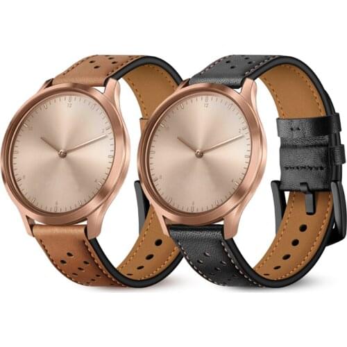 Leather Bracelet Watch Strap For Garmin Vivoactive3 VivomoveHR First Layer Leather shiny Wristband Smart Watch Band