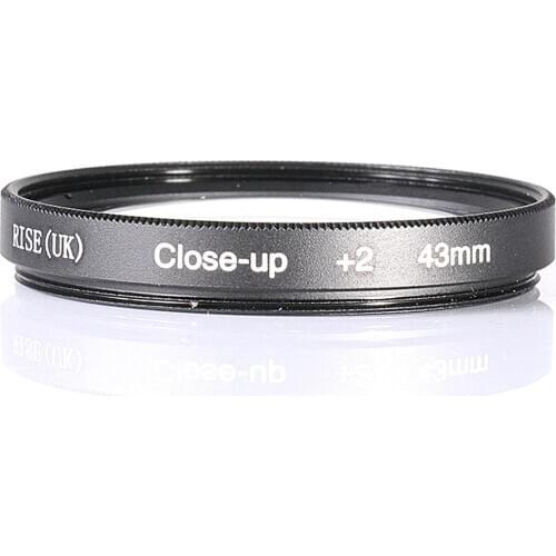 RISE(UK) 43mm Close-Up +2 Macro Lens Filter for Nikon Canon SLR DSLR Camera