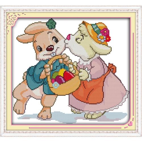 Warm wishes needlework craft set cross stitch kit DMC color thread aida 14ct printed count stitching embroidery DIY handmade