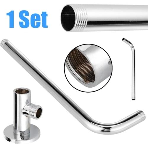 1set Wall Mounted Shower Head Arms Stainless Steel Shower Head Extension Arm Shower Holder for Hotel Home Bathroom Accessories