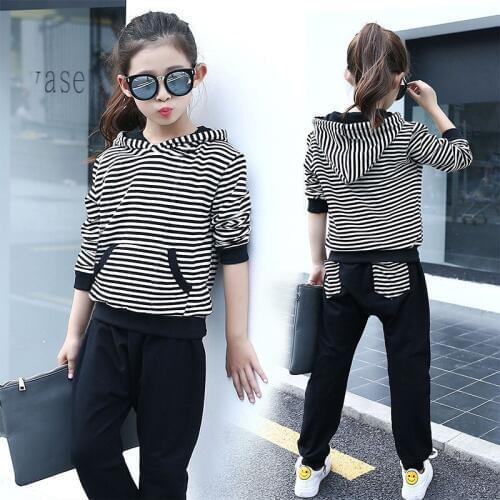 Girls Outfits Girls Clothes Sets Hoodie Sweatshirt + Pants 2pcs Fall Kids Clothing for 6 8 10 12 14Y Girls Boutique Outfits