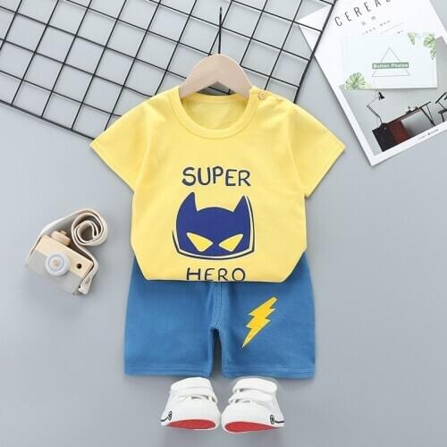 Baby Girl Clothes Kids Boy Summer Clothing Set Children Short Sleeve T-shirt+shorts Clothes Suit Girls Casual Outfits Tracksuit