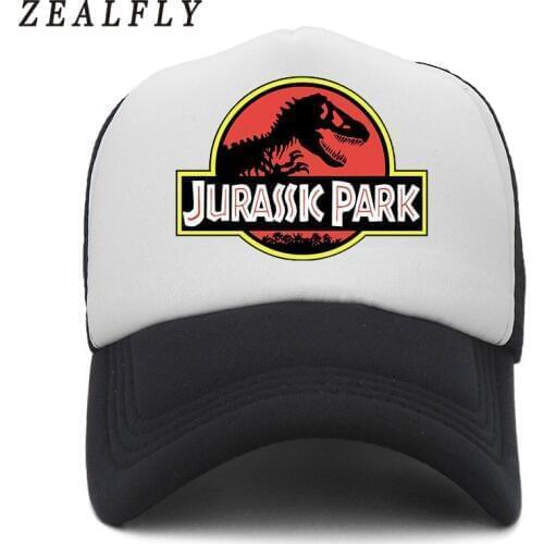 Jurassic Park Dinosaur Mens Hats And Caps Summer Mesh Jurassic Park Kids Baseball Cap Hat Cool Dinosaurs Trucker Gorras