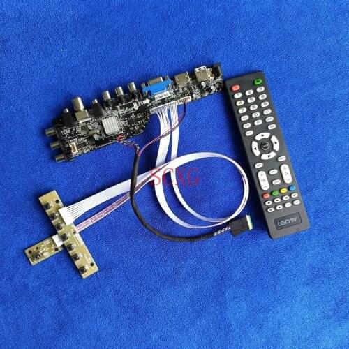 LCD LED Screen drive board 1366*768 40 Pin LVDS DVB AV VGA USB HDMI-compatible Kit Fit LTN140AT07/LTN140AT08/LTN140AT16 Digital