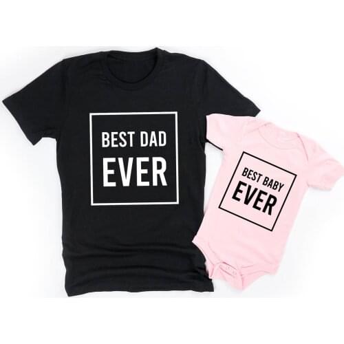 Best Dad Ever Best Baby Ever Fathers Day Shirts Our First Fathers Day Shirts First Tees Daddy and Me Shirts Matching Dad Shirts