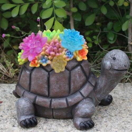 Solar Garden Statue Turtle Figurine Decoration Crafts Outdoor Sculpture LED Solar Sculpture Garden Decoration Art Ornaments