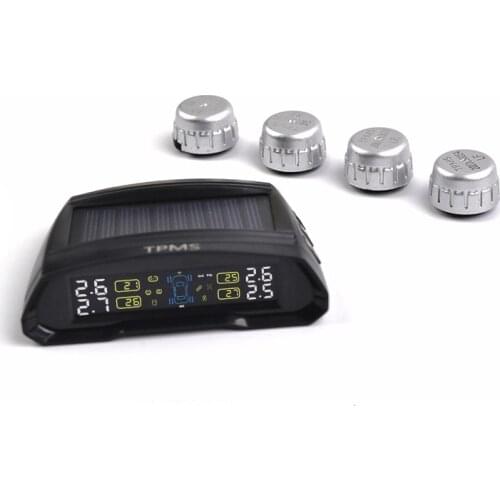 TPMS tire pressure monitoring system solar type monitor with 4pcs external sensors