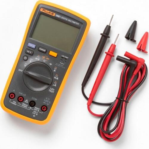 Fluke Tester Multimeter Digital Multimeter Profissional 18B+ Portable Handheld Digital Tester for AC/DC DMM with LED Test Leads