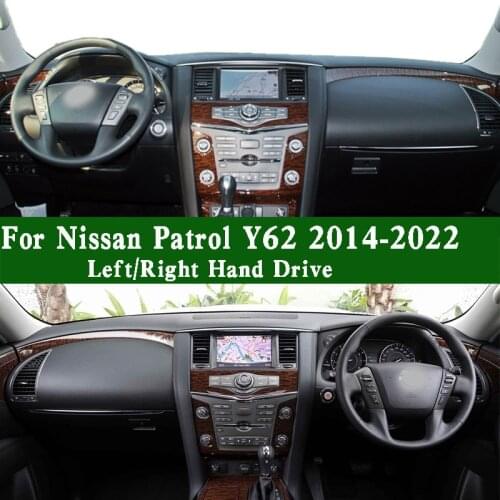 Fits Nissan Patrol VI Nismo Armada Ti V8 Y62 2014-2022 Dashmat Dashboard Cover Instrument Panel Protective Pad Dash Mat Carpet