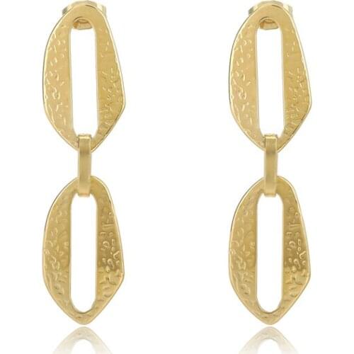 Stainless Steel Geometry Drop Earrings For Woman Trinket Bohemia Gold Silver Color Dangle Earrings Fashion Jewelry Accessories