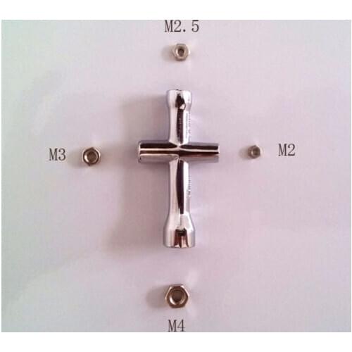 1pcs M4/M3/M2.5/M2 Hexagon Nuts Cross Wrench for M4/M3/M2.5/M2 Hexagon Nuts