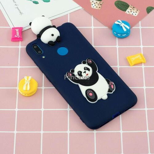 3D Doll Toys Candy Cute Cartoon Minnie Cat Cupcake Cases For Huawei Y7 2019 Silicone Case For Huawei Y 7 2019 Cover Coque