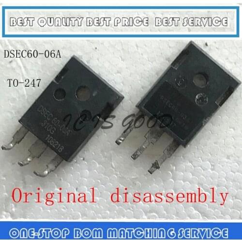 5PCS-50PCS DSEC60-06A DSEC60-06 TO-247 Fast Recovery Rectifier Diode 60A 600V Original disassembly