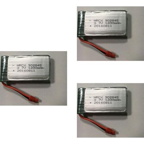 3PCS 3.7V 1200mAh Lipo Battery For RC Drone Syma X5HC X5HW Z3 Quadcopter Aircfaft Helicopter Battery Accessories