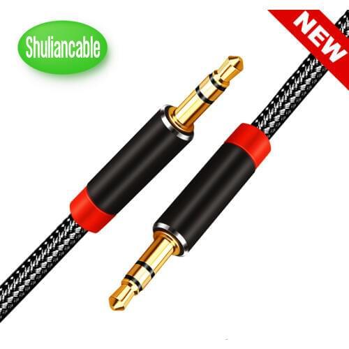 AUX Cable Jack 3.5mm Audio Cable 3.5 mm Jack Speaker Nylon braid Cable 1m 2m 3m 5m for for Samsung xiaomi Headphones Aux Cord