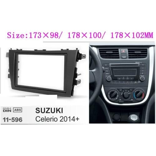 Double Din Car Radio Fascia for Suzuki Celerio 2014- Dash CD Trim Kit Audio Adapter Frame GPS DVD Player Facia Panel Frame Bezel