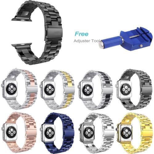 Metal Links Bracelet with Tool for Apple Watch Band Series 3 2 1 for iWatch 42mm 38mm Watchbands Stainless Steel Strap Wristband