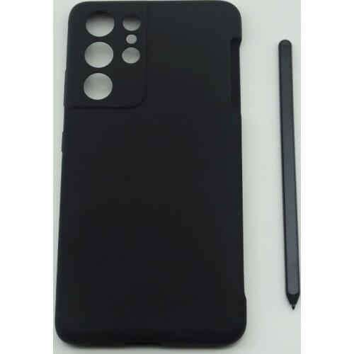 S Pen Slot Case For Samsung Galaxy S21 Ultra Storage Built-in Stylus Pen Holder Original Liquid Silicon S Pen Stylet Cover