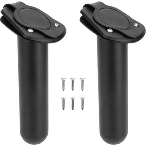 Durable 2 Pieces Fishing Rod Holder with Cap for Boat Kayak Canoe Dinghy Yatch - Flush Mount Fishing Tackle Rafting Accessories